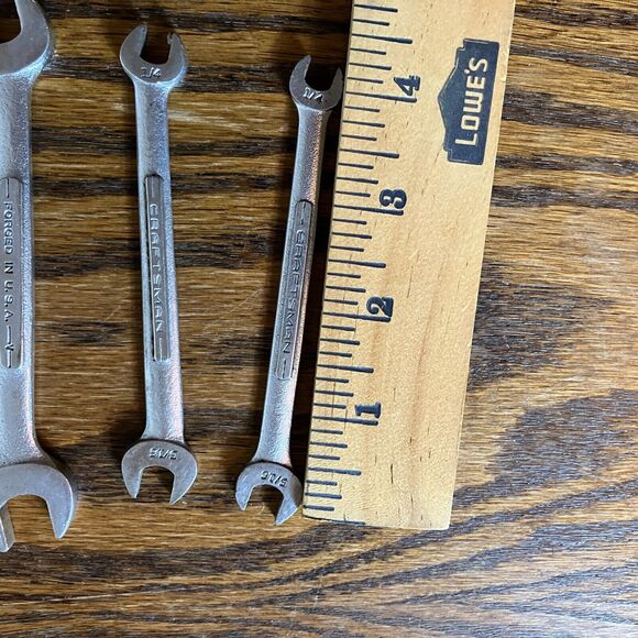 Vintage Craftsman Double Open Wrench Set Forged in USA Set of 5 - Picture 9 of 9